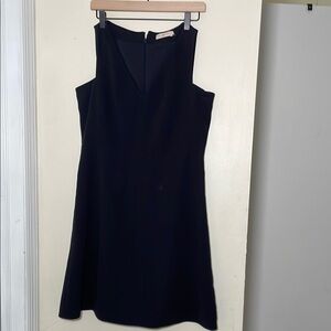 Tory Burch Black Sheath Mini Dress V-Neck Sleeveless